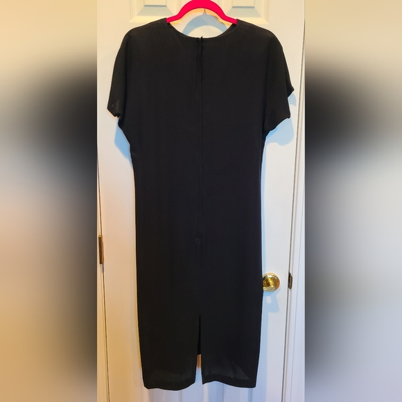 Collections vintage deadstock 8 black long cocktail dress - Picture 2 of 9
